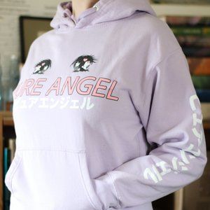 By Samii Ryan Medium Lavender "Pure Angel" Anime Eyes Hoodie